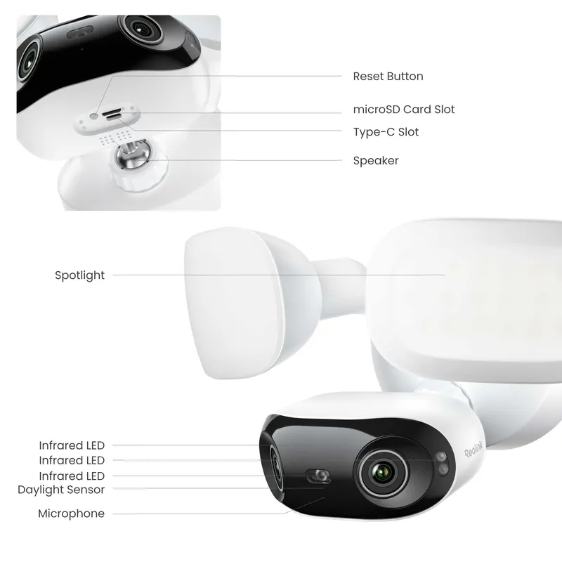 Reolink Elite Floodlight 4K ulkokamera Wifi 6 Valkoinen - 3022960