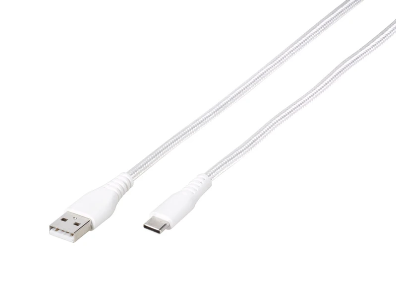 Vivanco Longlife USB-C/USB-A 2.0 kaapeli 2.5m Valkoinen - 2861694