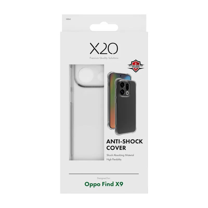 X2O Anti-Shock Suojakuori Oppo Find X9 Kirkas - 3410263