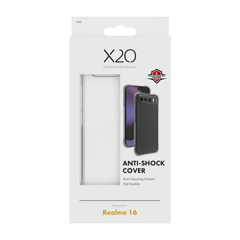 X2O Anti-Shock Suojakuori Realme 16 Kirkas - 3410284