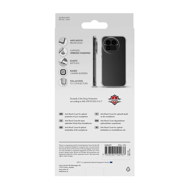 X2O Anti-Shock Suojakuori Realme GT 8 Pro Kirkas - 3410293