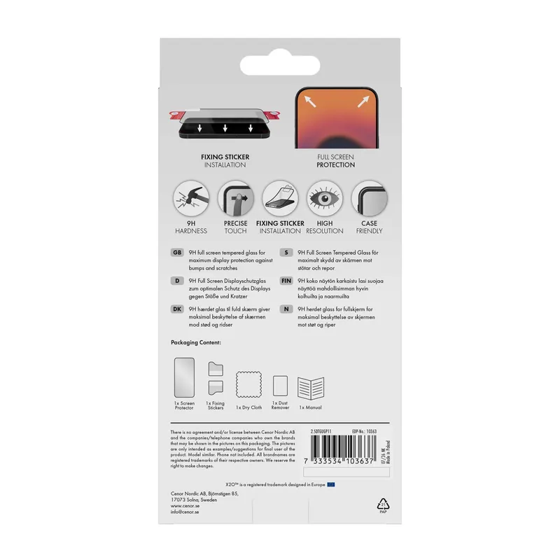 X2O Full Screen Panssarilasi Google Pixel 11/11 Pro - 3410363