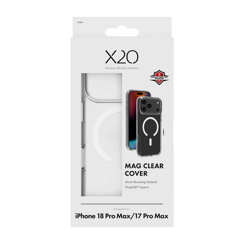 X2O Mag Clear Suojakuori Apple iPhone 18 Pro Max/17 Pro Max Kirkas - 3410006