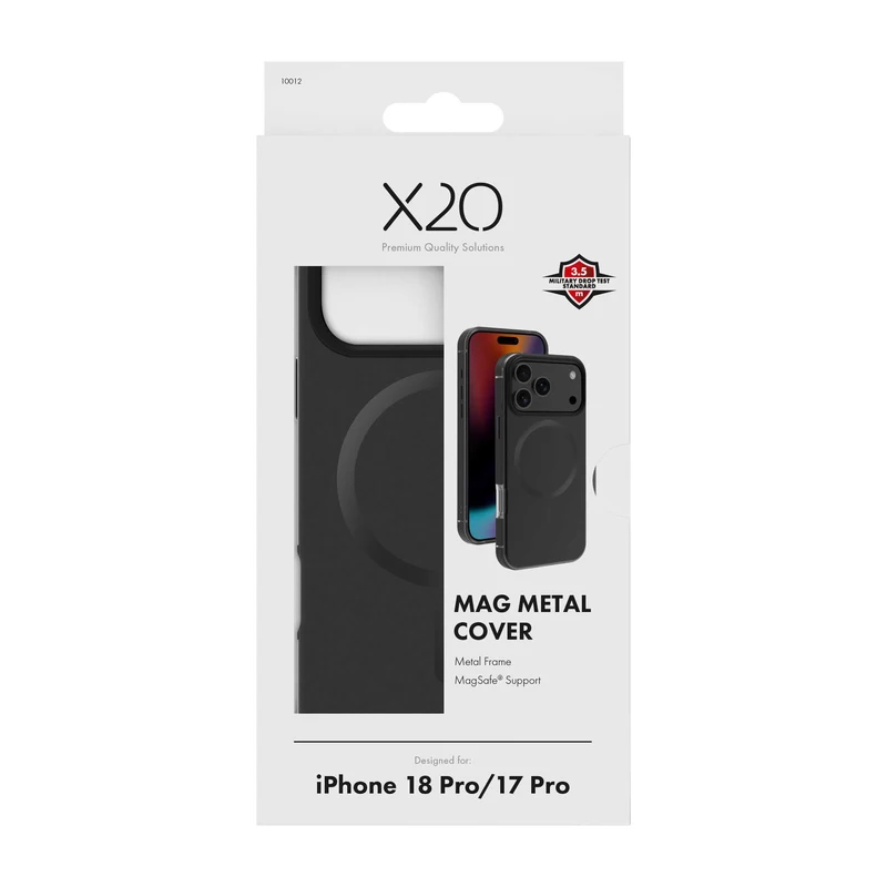 X2O Mag Metal Suojakuori Apple iPhone 18 Pro/17 Pro Musta - 3410012