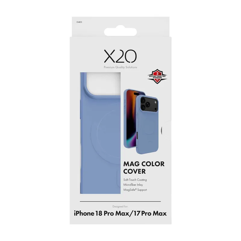 X2O Mag Color Suojakuori Apple iPhone 18 Pro Max/17 Pro Max Pilvisin Sininen - 3410403