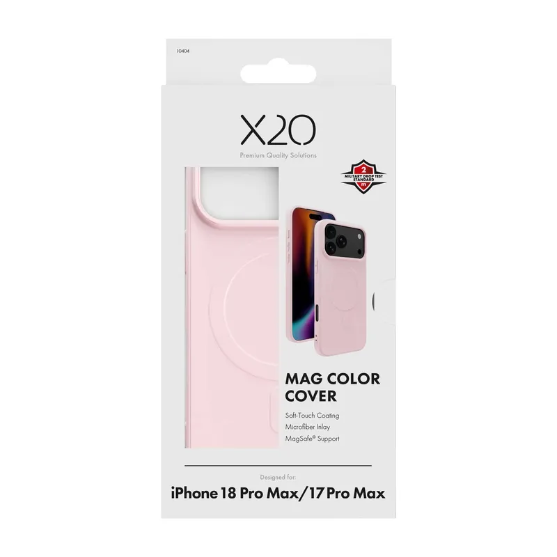 X2O Mag Color Suojakuori Apple iPhone 18 Pro Max/17 Pro Max Vaaleanpunainen - 3410404