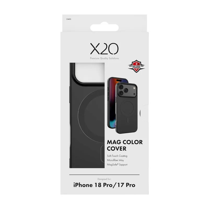 X2O Mag Color Suojakuori Apple iPhone 18 Pro/17 Pro Musta - 3410405