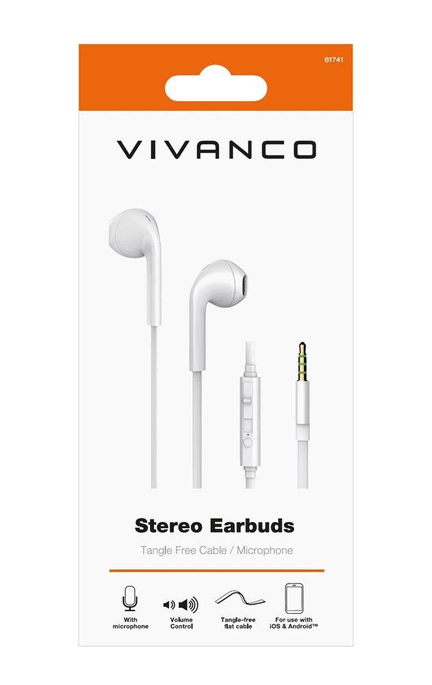 Vivanco Smart Pro In-Ear nappikuuloke Valkoinen - 2861741