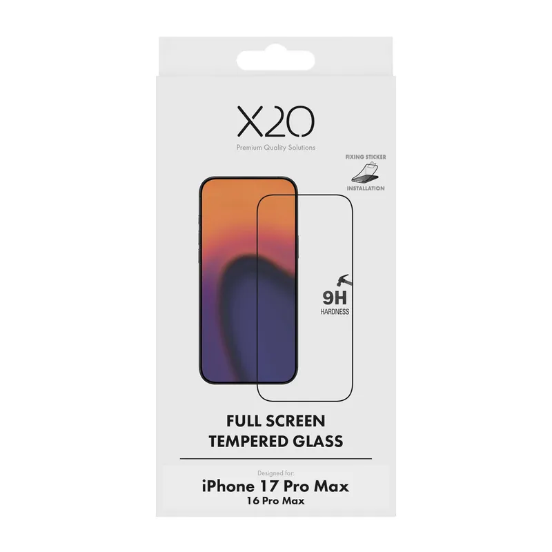 X2O Full Screen Panssarilasi Apple iPhone 18 Pro Max/17 Pro Max/16 Pro Max - 3410338