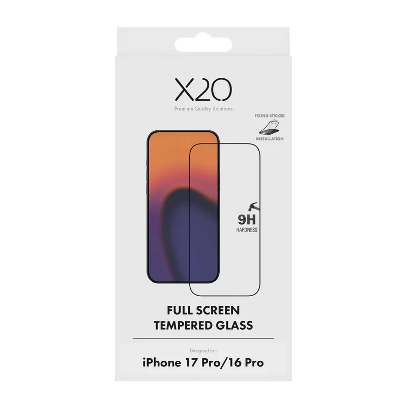 X2O Full Screen Panssarilasi Apple iPhone 18 Pro/17 Pro/16 Pro - 3410339