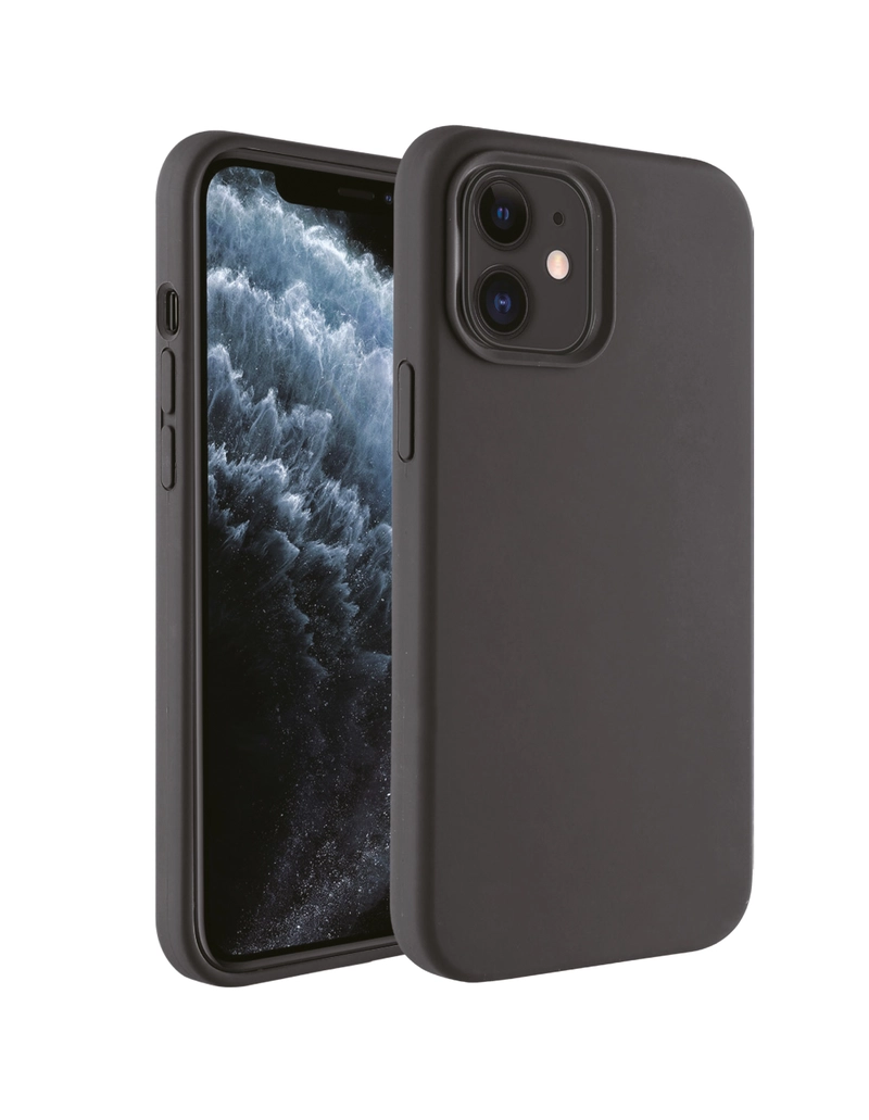 Vivanco Hype Silikonikuori iPhone 12 / 12 Pro Musta - 2862132
