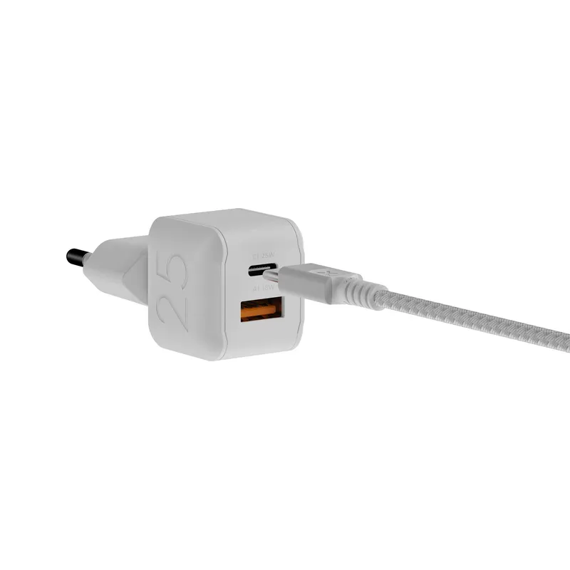 Xtorm 25W GaN3 NextGen Kotilaturi USB-C/A Valkoinen - 9510370