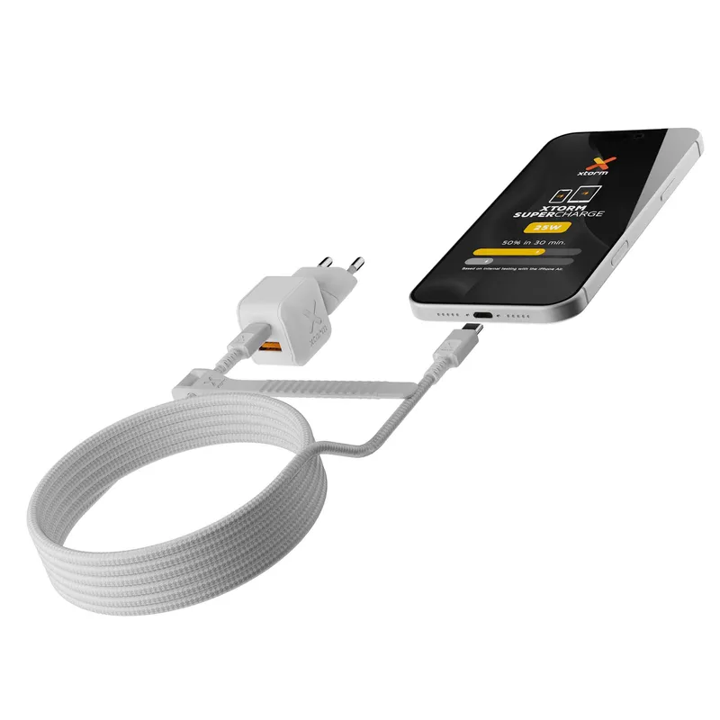 Xtorm 25W GaN3 NextGen Kotilaturi USB-C/A Valkoinen - 9510370