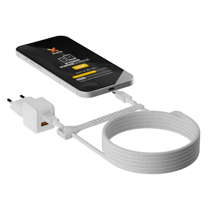 Xtorm 25W GaN3 NextGen Kotilaturi USB-C/A Valkoinen - 9510370