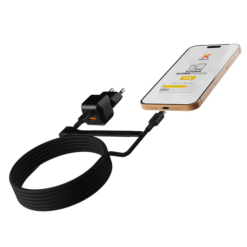 Xtorm 25W GaN3 NextGen Kotilaturi USB-C/A Musta - 9510371