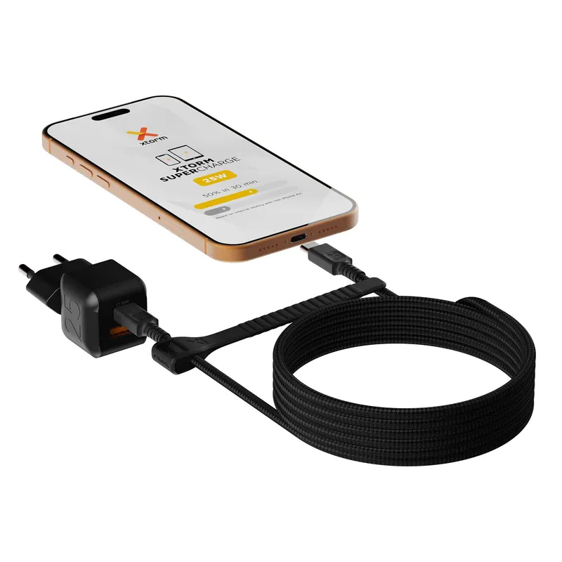 Xtorm 25W GaN3 NextGen Kotilaturi USB-C/A Musta - 9510371