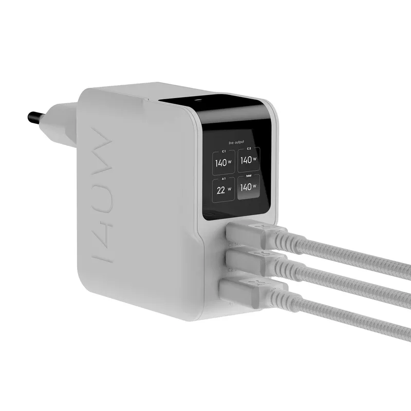 Xtorm 140W GaN3 NextGen Kotilaturi USB-C/C/A Valkoinen - 9510376