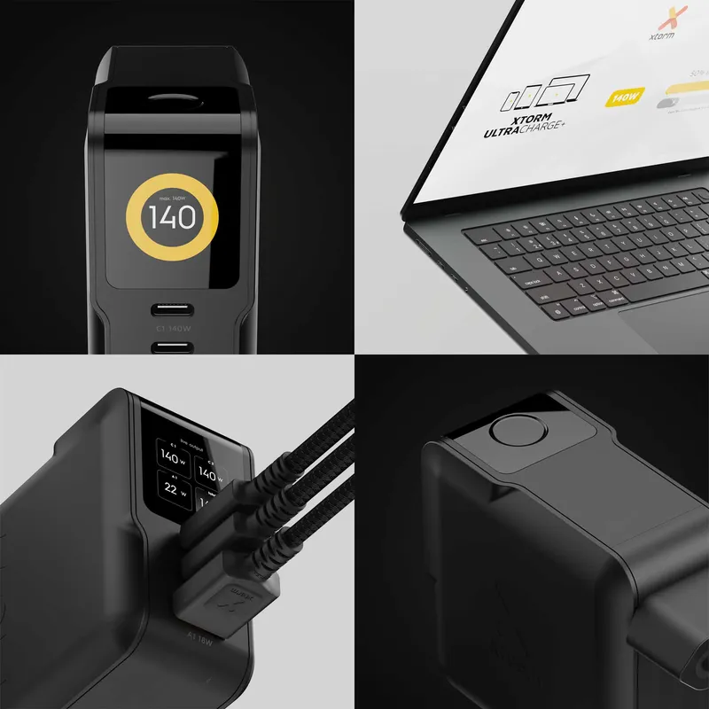 Xtorm 140W GaN3 NextGen Kotilaturi USB-C/C/A Musta - 9510377