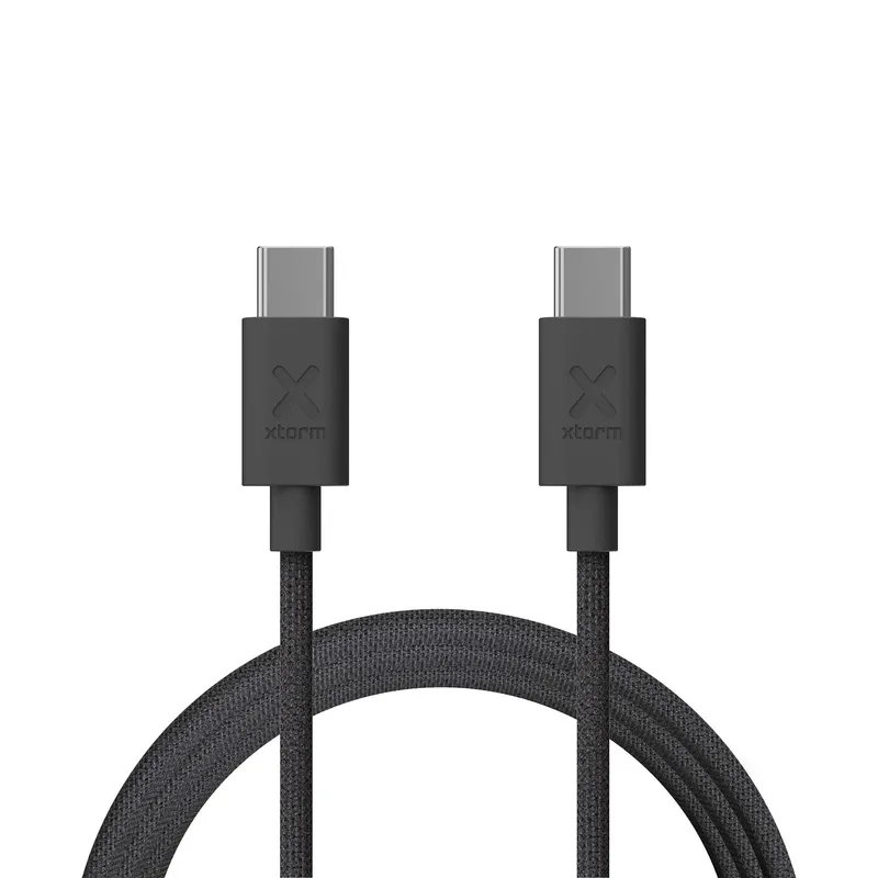 Xtorm Go2 GRS USB-C/C PD kaapeli 100W 1m Musta - 9510021