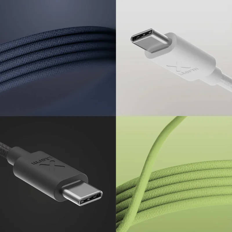 Xtorm Go2 GRS USB-C/C PD kaapeli 100W 1m Musta - 9510021