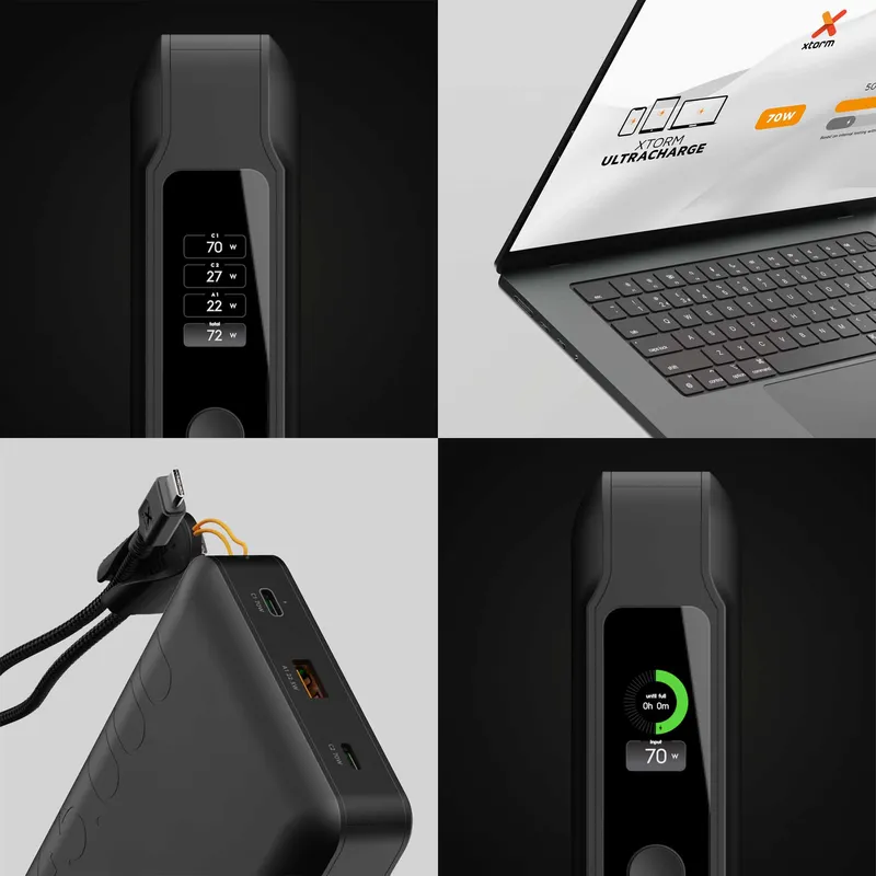 Xtorm GRS NextGen varavirta 70W 45.000mAh USB-C/C/A Musta - 9510368