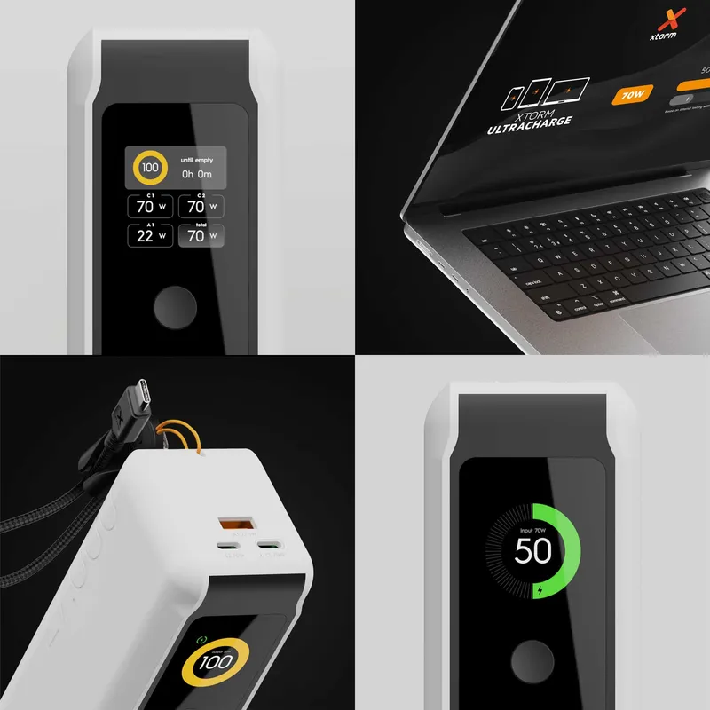 Xtorm GRS NextGen varavirta 70W 27.000mAh USB-C/C/A Valkoinen - 9510362