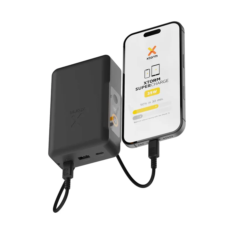 Xtorm GRS NextGen varavirta 35W 20.000mAh USB-C/C/A Musta - 9510360