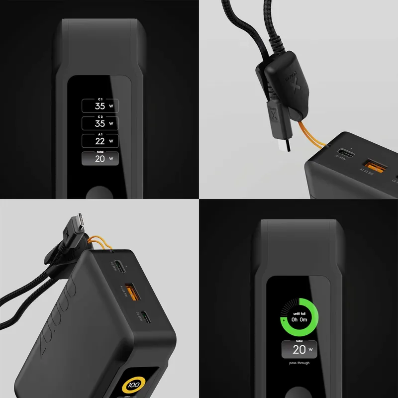 Xtorm GRS NextGen varavirta 35W 20.000mAh USB-C/C/A Musta - 9510360