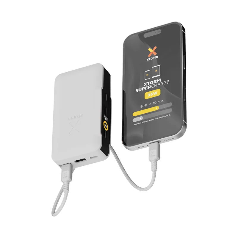 Xtorm GRS NextGen varavirta 35W 10.000mAh USB-C/C/A Valkoinen - 9510356