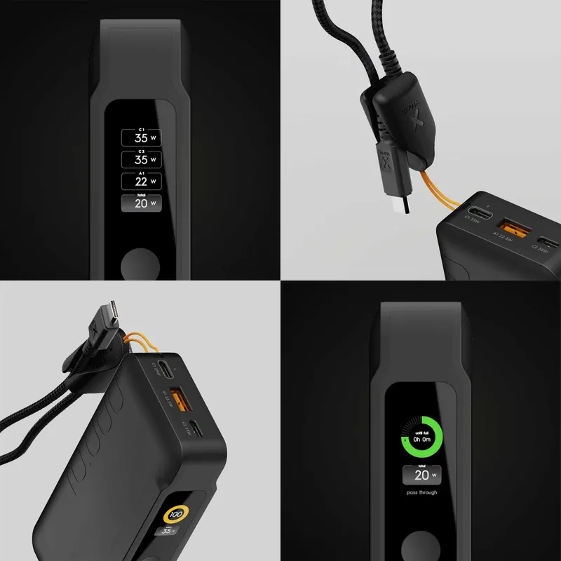 Xtorm GRS NextGen varavirta 35W 10.000mAh USB-C/C/A Musta - 9510357