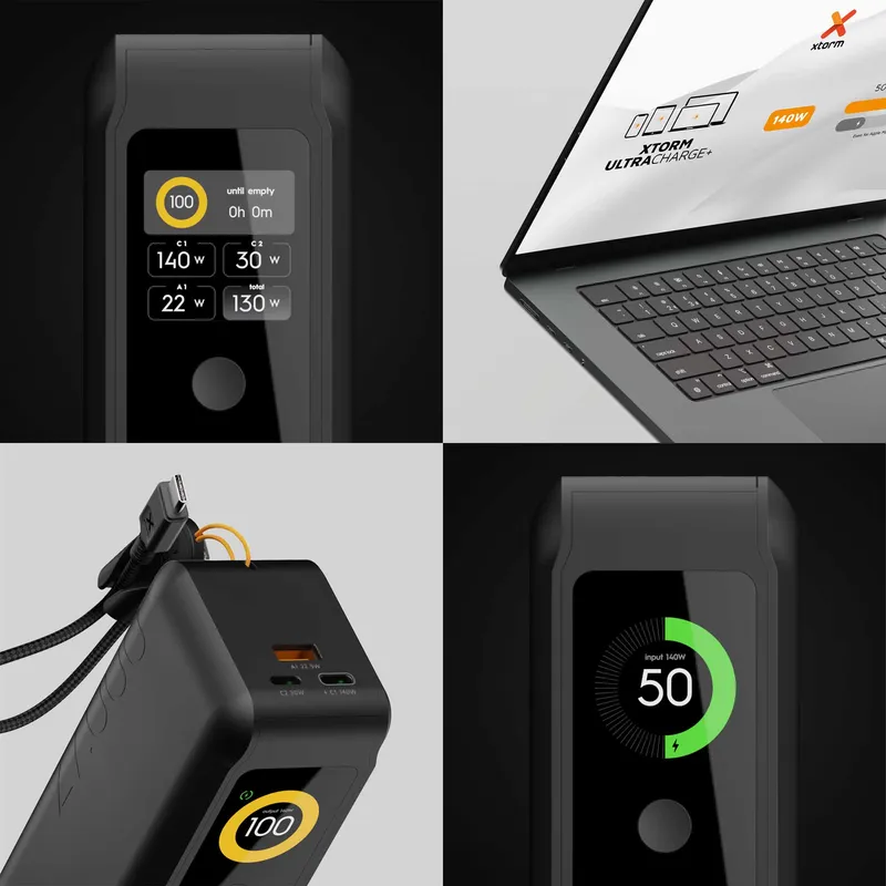 Xtorm GRS NextGen varavirta 140W 27.000mAh USB-C/C/A Musta - 9510366