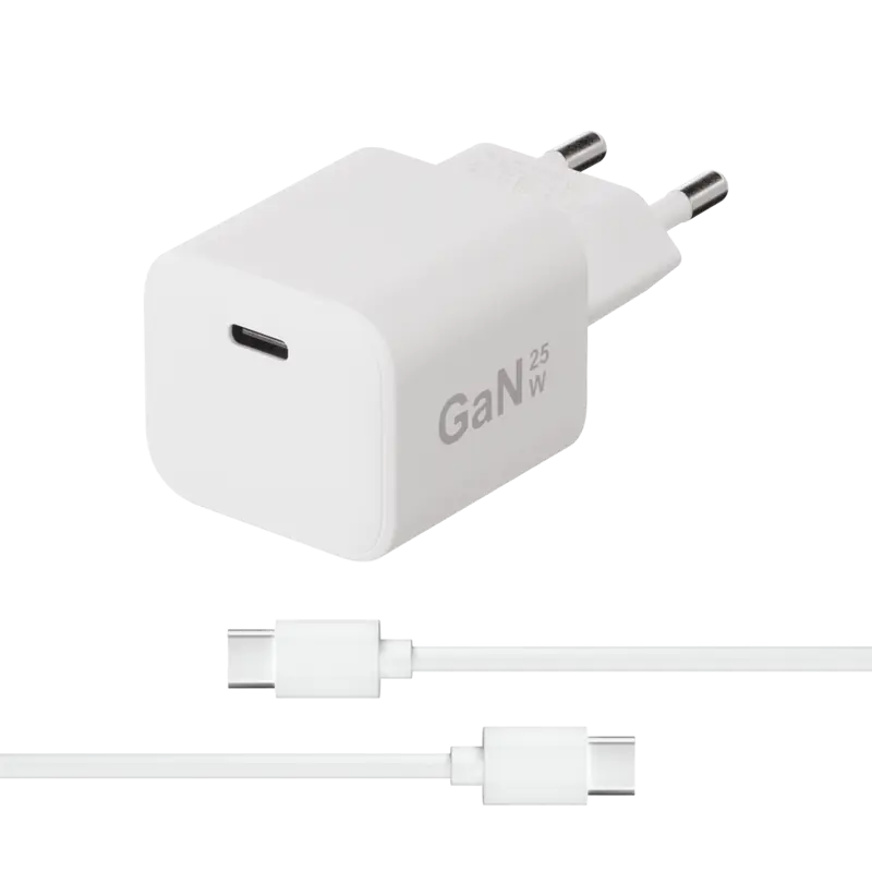 X2O 25 W:n kotilaturisarja USB-C 1,2 m:n kaapeli GaN valkoinen - 3401006