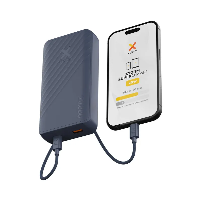 Xtorm Varavirta 20.000mAh 20W USB-C & USB-A Sininen - 9510321
