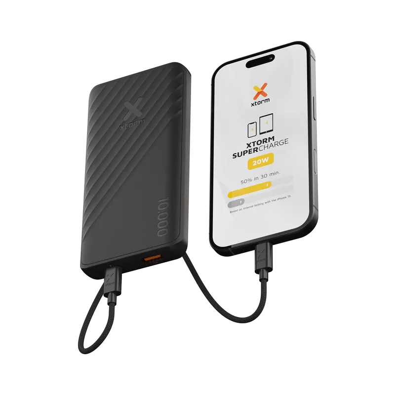 Xtorm Varavirta 10.000mAh 20W USB-C & USB-A Musta - 9510314
