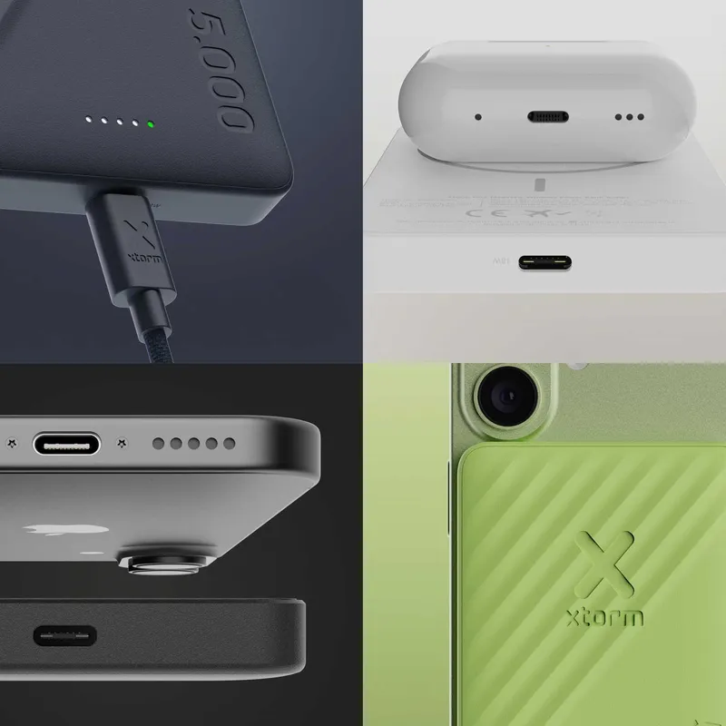 Xtorm Magneettinen Langaton 15W Varavirta USB-C 5000mAh Sininen - 9510327