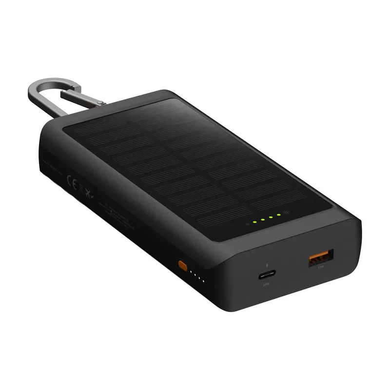 Xtorm Aurinkokenno varavirtalähde 10.000mAh/20W Taskulamppu Musta - 9510355