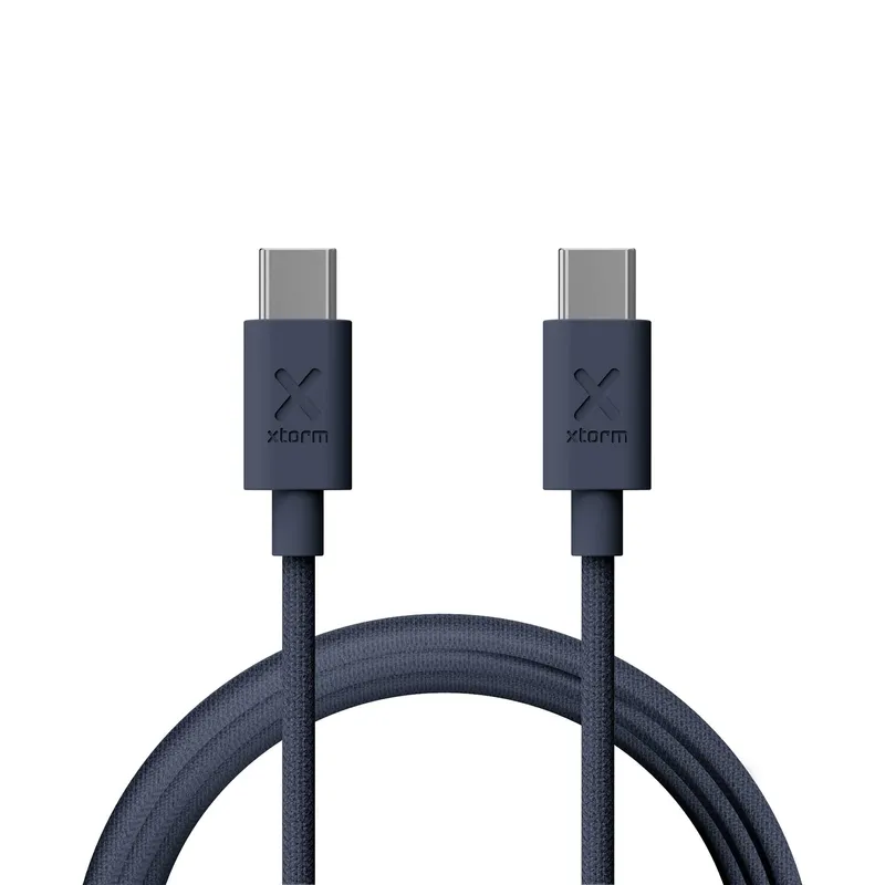 Xtorm Go2 GRS USB-C/C PD kaapeli 100W 1m Sininen - 9510345