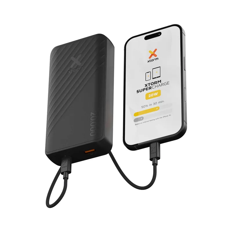 Xtorm Varavirta 20.000mAh 20W USB-C & USB-A Musta - 9510318
