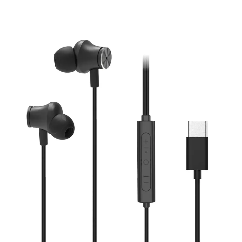 X2O USB-C ANC Silicone In-Ear Headset 1.2m Musta - 3410121