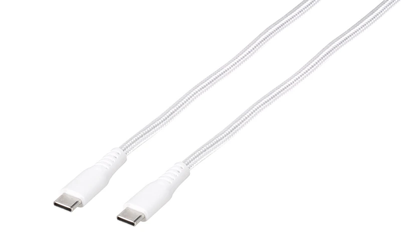 Vivanco Longlife USB-C/USB-C 2.0 kaapeli 0.5m Valkoinen - 2862397