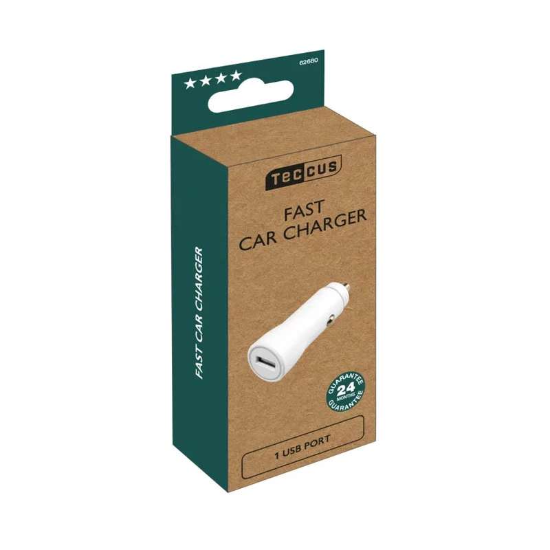 Vivanco Nopea 1xUSB autolaturi 2.1A 12/24V Valkoinen - 2862680