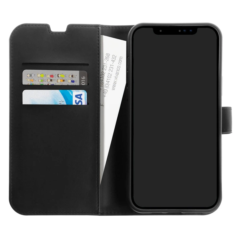Vivanco Classic Lompakko iPhone 13 Pro Max Musta - 2862919