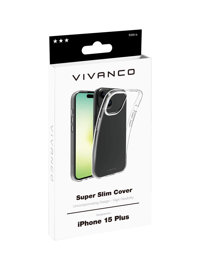 Vivanco Slim TPU Suojakuori iPhone 15/14 Plus Kirkas - 2863914