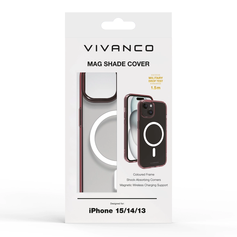 Vivanco Mag Shade Suojakuori Apple iPhone 17e/16e/15/15/13 Kirkas/Viol. - 2864246