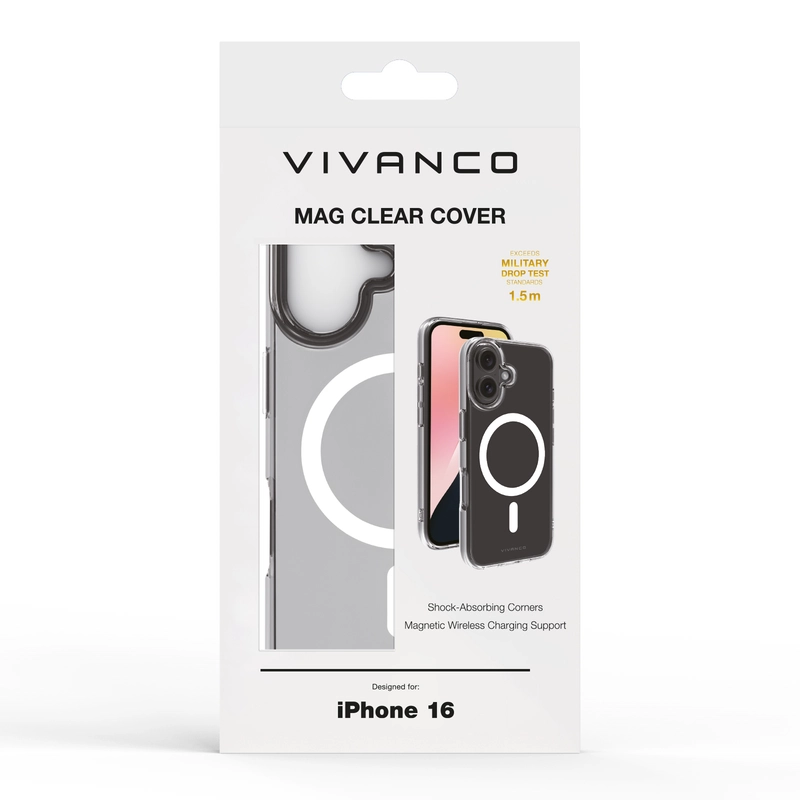 Vivanco Mag Clear Suojakuori iPhone 16 Kirkas - 2864250