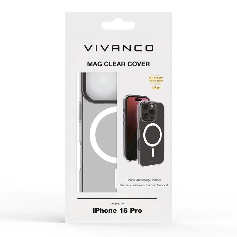 Vivanco Mag Clear Suojakuori iPhone 16 Pro Kirkas - 2864256
