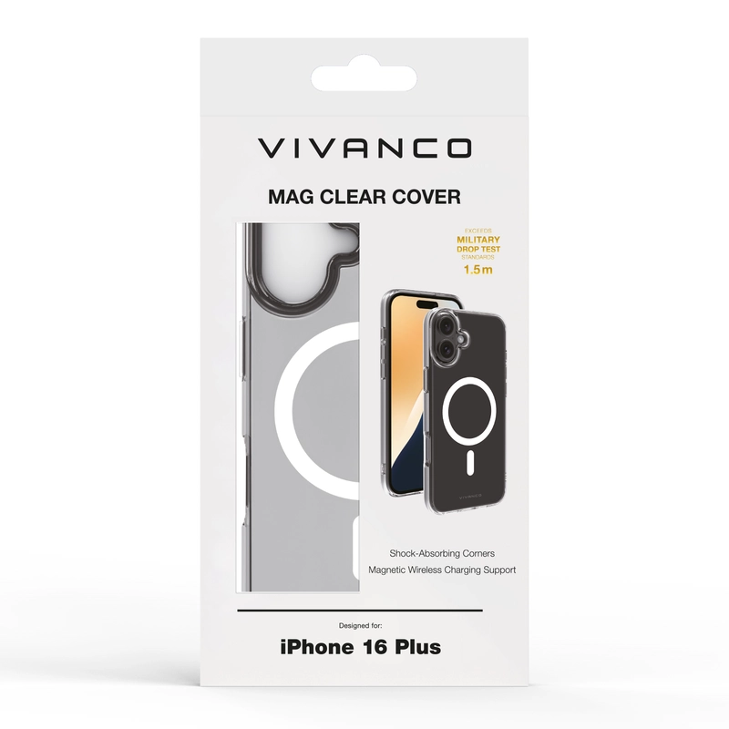 Vivanco Mag Clear Suojakuori iPhone 16 Plus Kirkas - 2864260