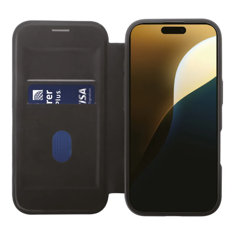 Vivanco Mag Wallet Lompakkokotelo iPhone 16 Pro Max Musta - 2864262