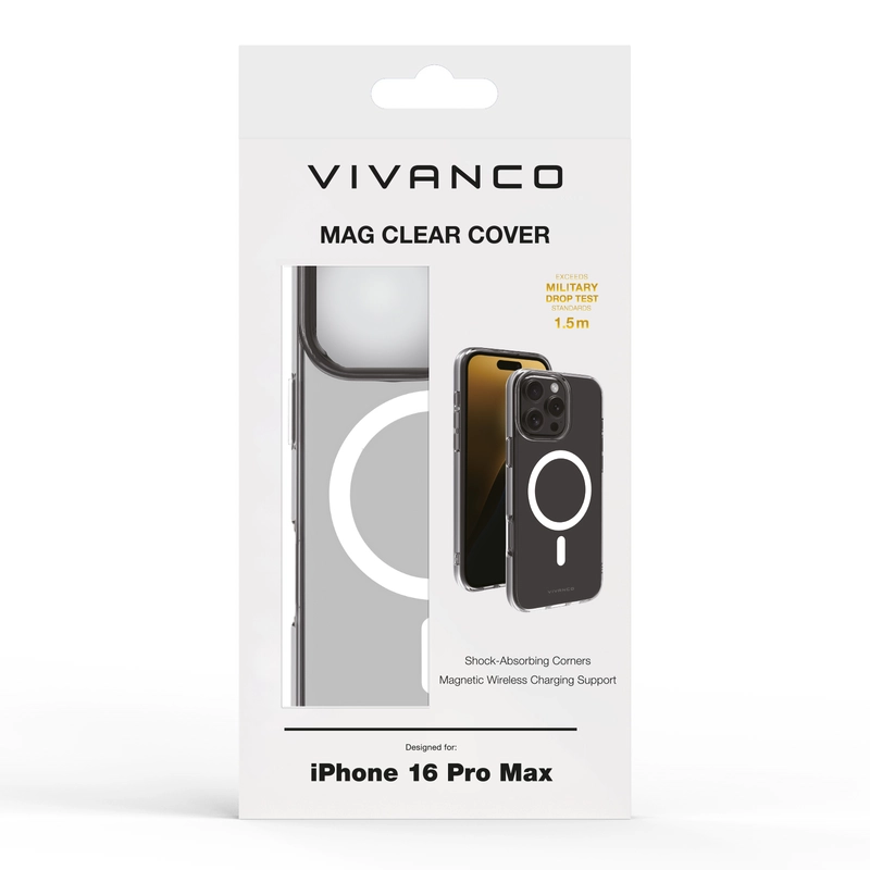 Vivanco Mag Clear Suojakuori iPhone 16 Pro Max Kirkas - 2864263