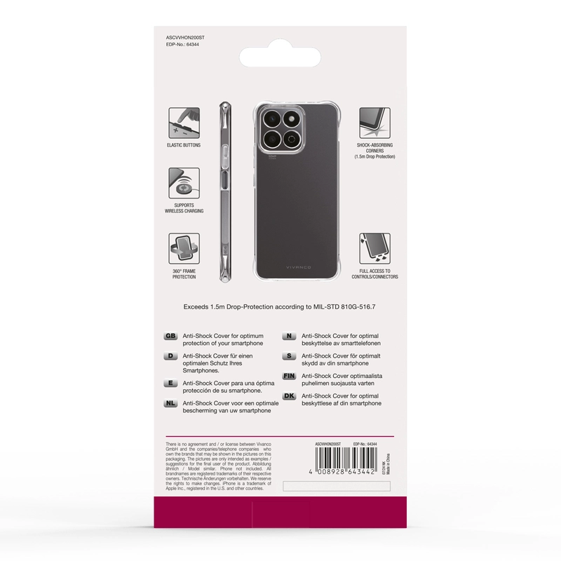 Vivanco Anti-Shock Suojakuori Honor 200 Smart Kirkas - 2864344